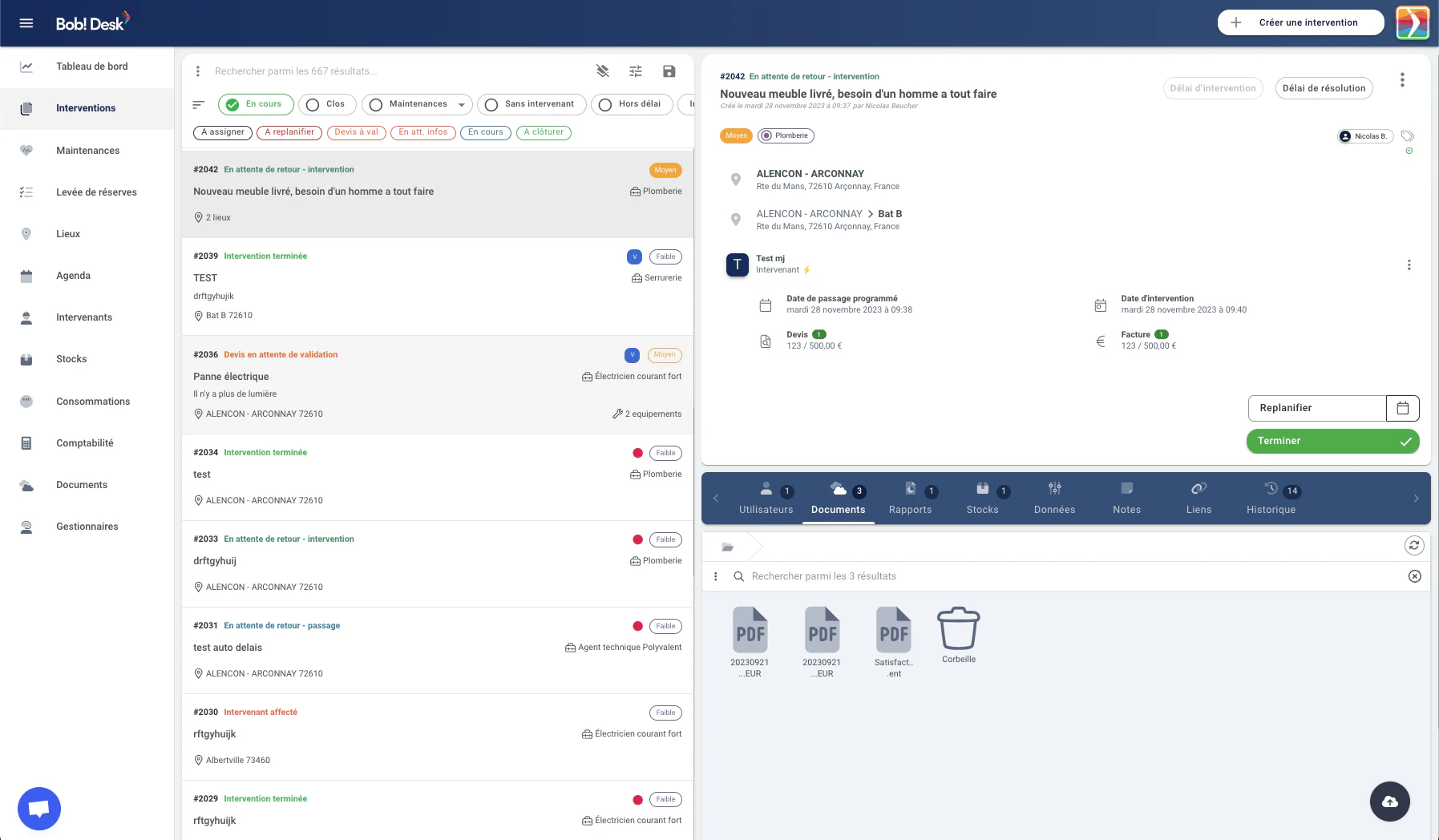 screenshot of Bob! Desk
